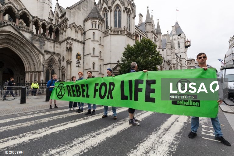 Protesto contra as alterações climáticas em Londres