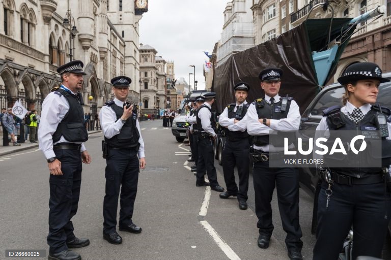 Protesto contra as alterações climáticas em Londres
