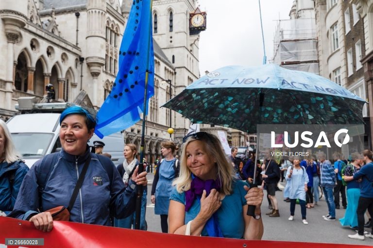 Protesto contra as alterações climáticas em Londres