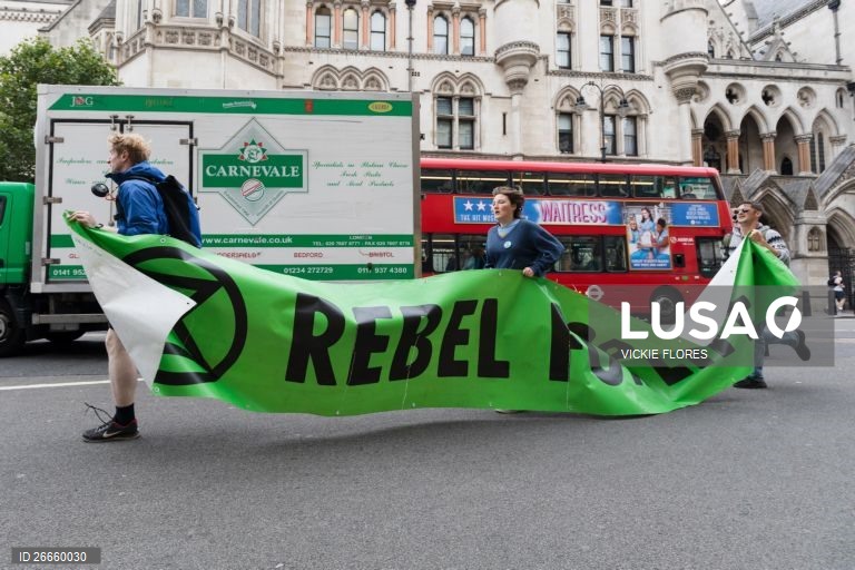 Protesto contra as alterações climáticas em Londres
