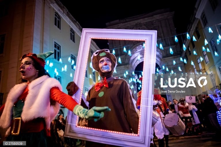 Inauguração das luzes de Natal na baixa de Lisboa. 