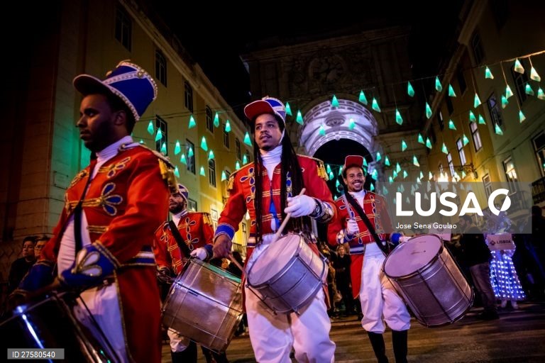 Inauguração das luzes de Natal na baixa de Lisboa. 