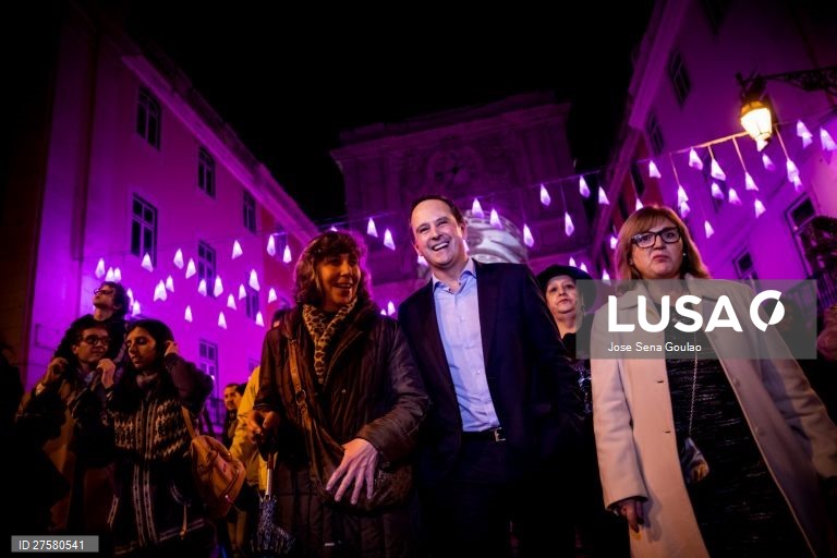 Inauguração das luzes de Natal na baixa de Lisboa. 
