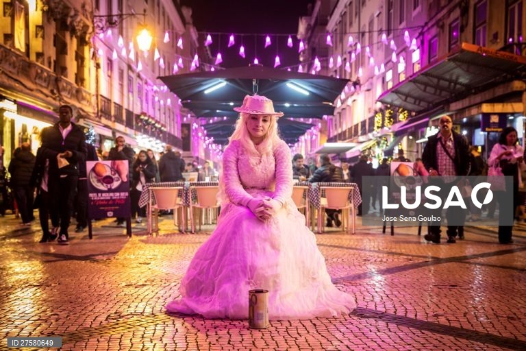 Inauguração das luzes de Natal na baixa de Lisboa. 