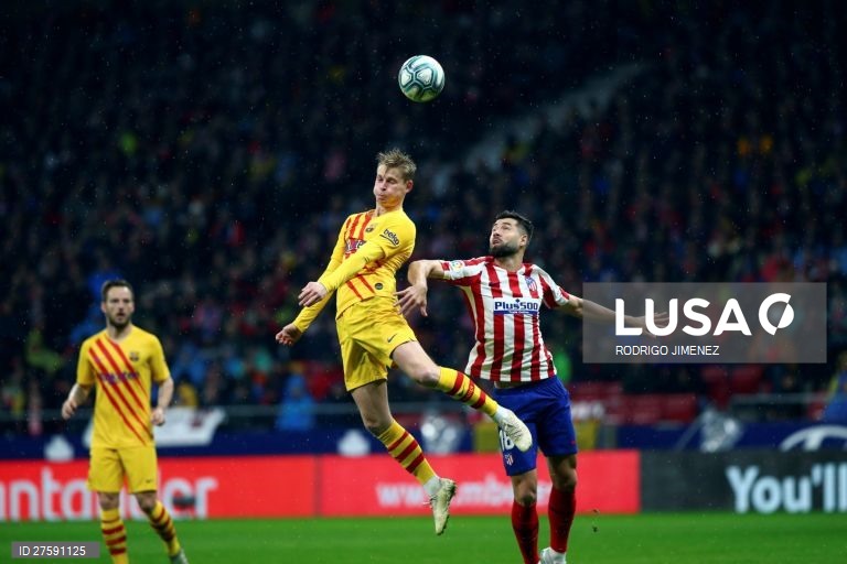 Futebol: Atlético de Madrid vs FC Barcelona em Madrid.