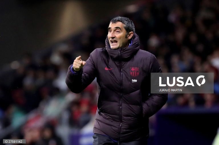 Futebol: Atlético de Madrid vs FC Barcelona em Madrid.