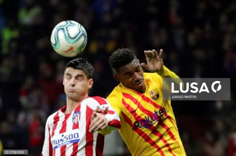 Futebol: Atlético de Madrid vs FC Barcelona em Madrid.