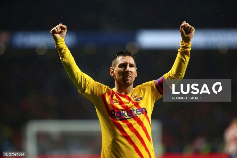 Futebol: Atlético de Madrid vs FC Barcelona em Madrid.