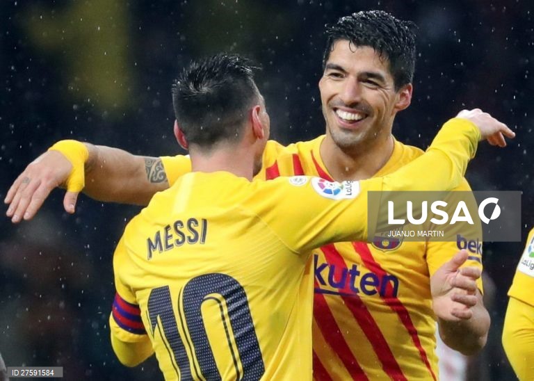 Futebol: Atlético de Madrid vs FC Barcelona em Madrid.