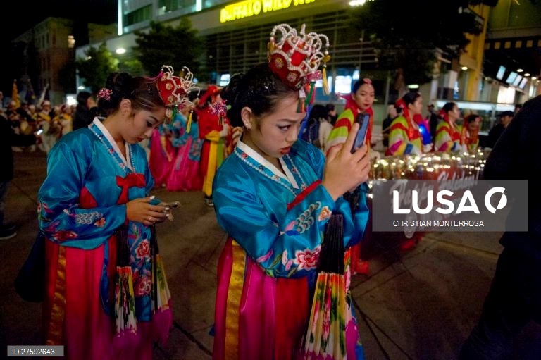 EUA: Desfile de Natal em Hollywood