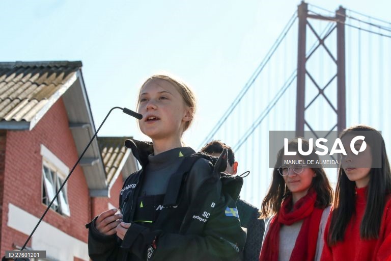 Greta Thunberg chega a Lisboa