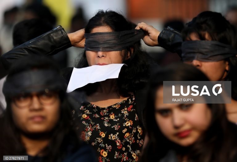 Protesto contra a violência sobre as mulheres na Índia