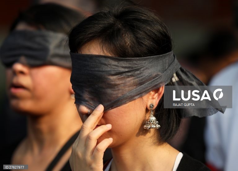 Protesto contra a violência sobre as mulheres na Índia