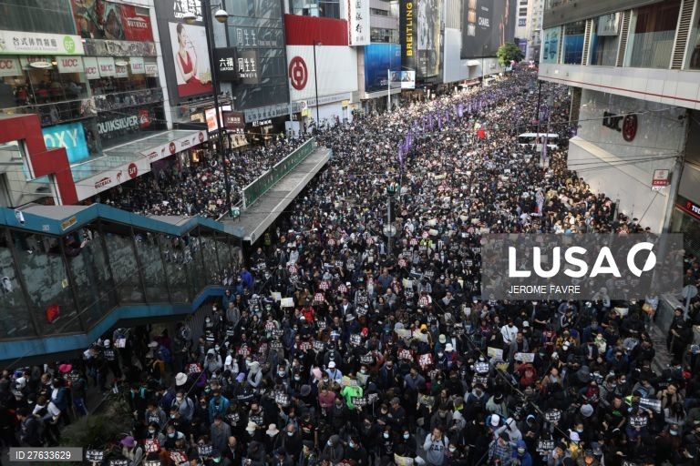Manifestação pró-democracia em Hong Kong