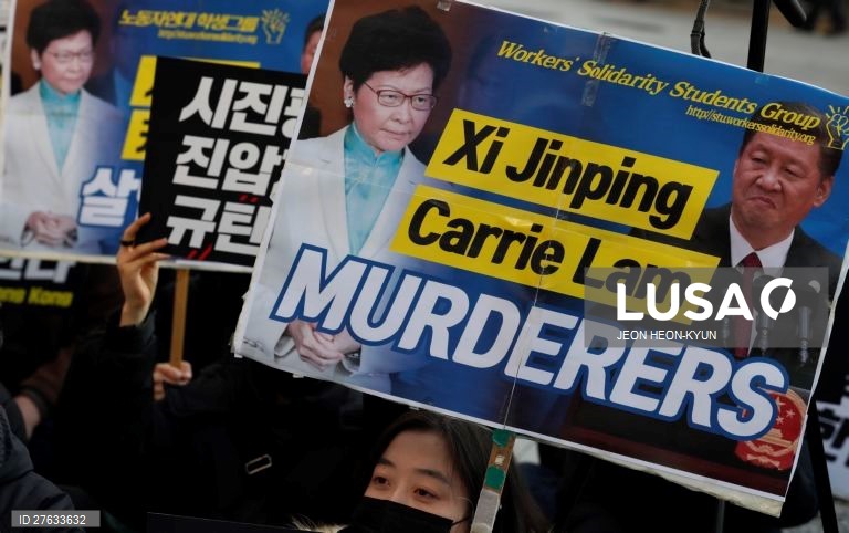 Manifestação pró-democracia em Hong Kong