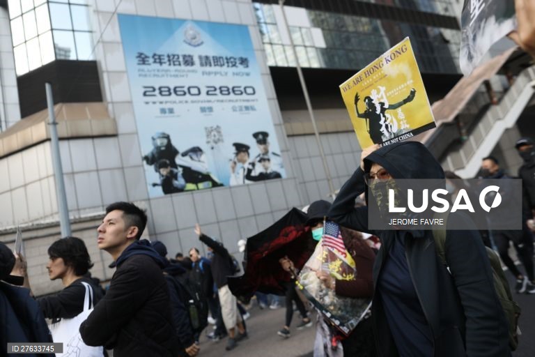 Manifestação pró-democracia em Hong Kong