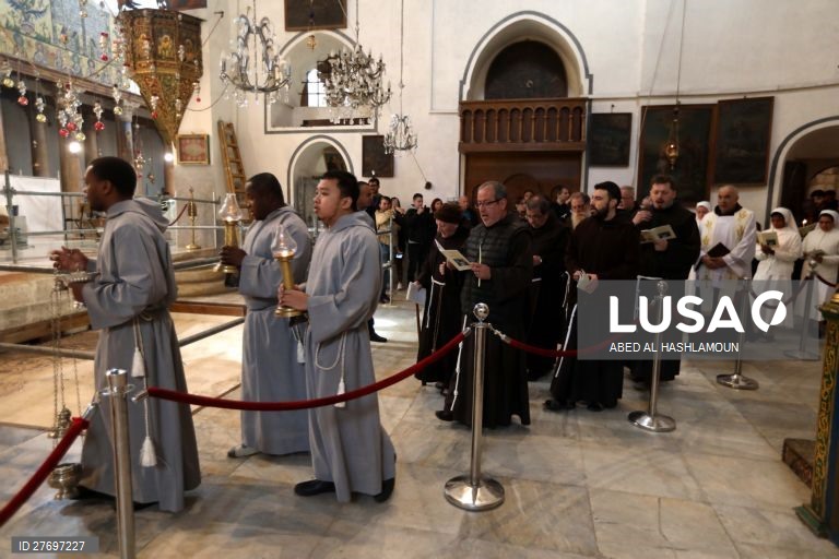 Natal na Igreja da Natividade de Belém na Palestina.