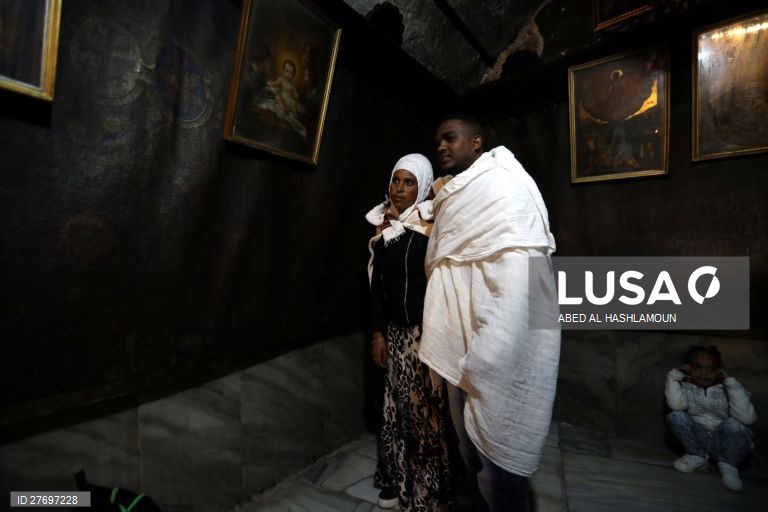 Natal na Igreja da Natividade de Belém na Palestina.