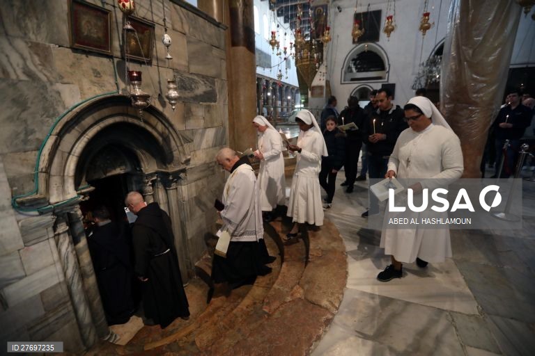 Natal na Igreja da Natividade de Belém na Palestina.