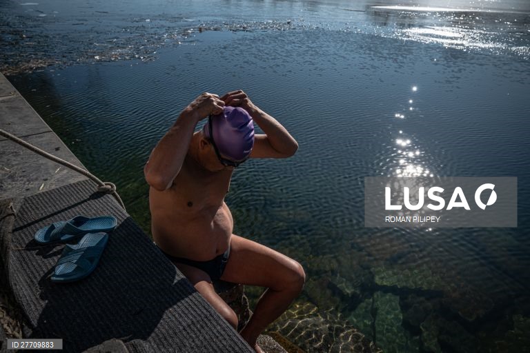 Banho de inverno em Pequim