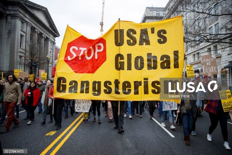 EUA: Manifestação contra a intervenção americana no Iraque