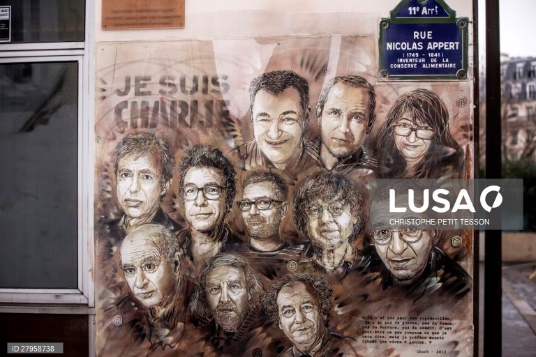 França: 5º aniversário do ataque terrorista ao Charlie Hebdo em Paris