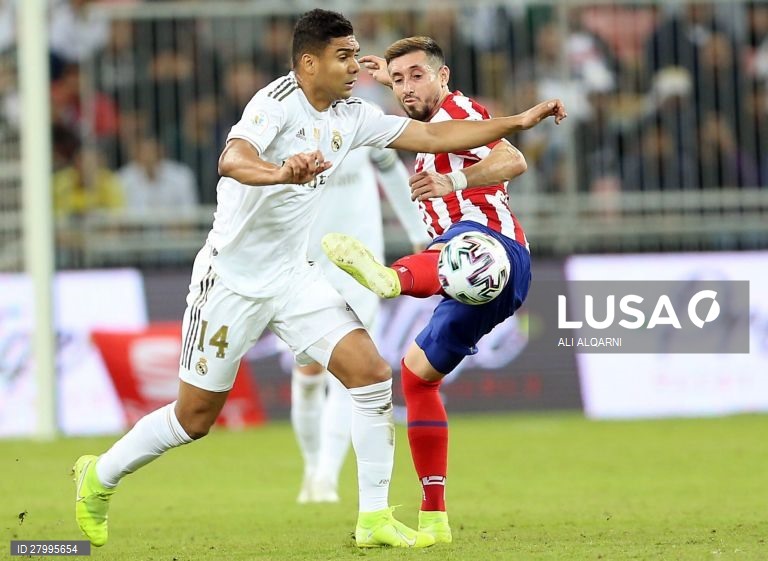 Supertaça de Espanha: Real Madrid vs Atlético de Madrid.
