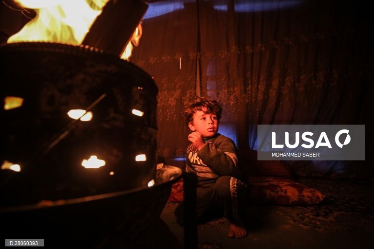 Tempo frio afeta a Faixa de Gaza