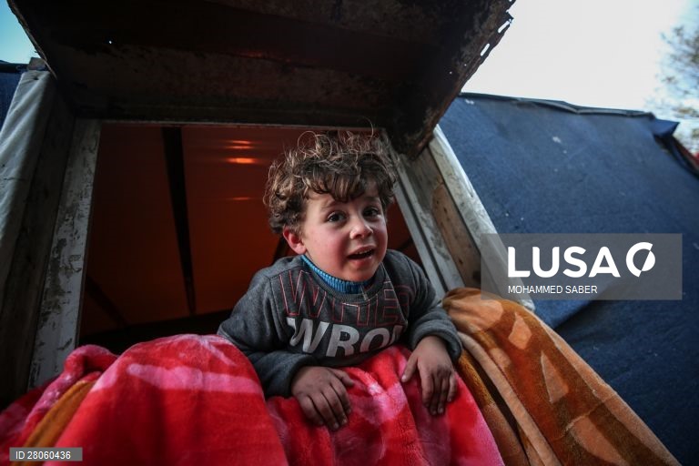 Tempo frio afeta a Faixa de Gaza