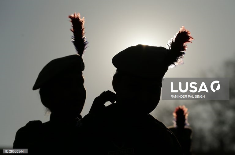 Ensaio do Dia da República na Índia