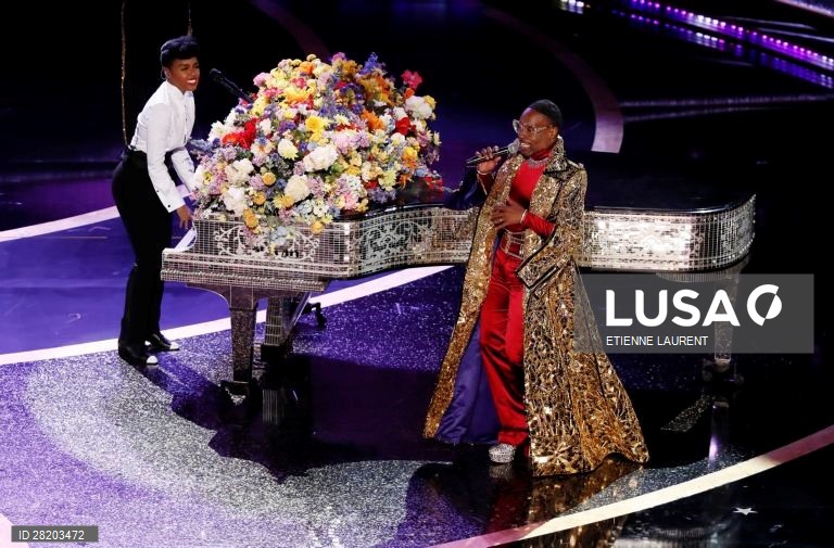 Janelle Monae e Billy Porter durante a atuação na cerimónia