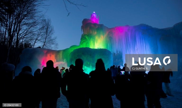 Castelo de gelo em Woodstock