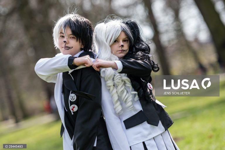 Cosplayer em Leipzig na Alemanha.