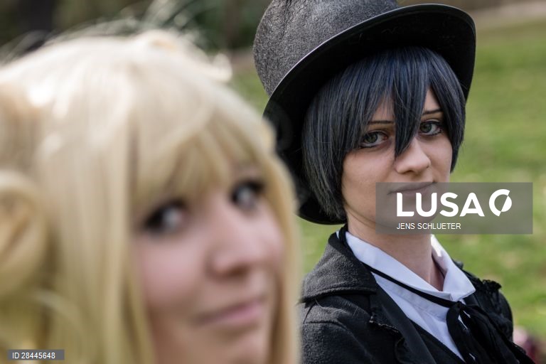 Cosplayer em Leipzig na Alemanha.