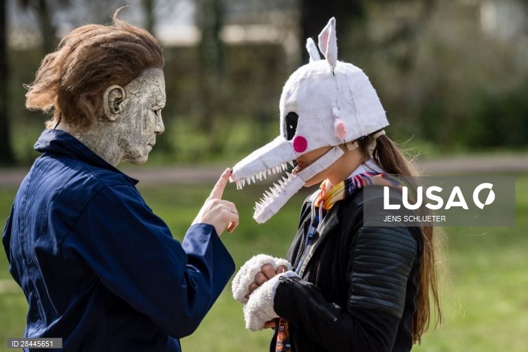 Cosplayer em Leipzig na Alemanha.
