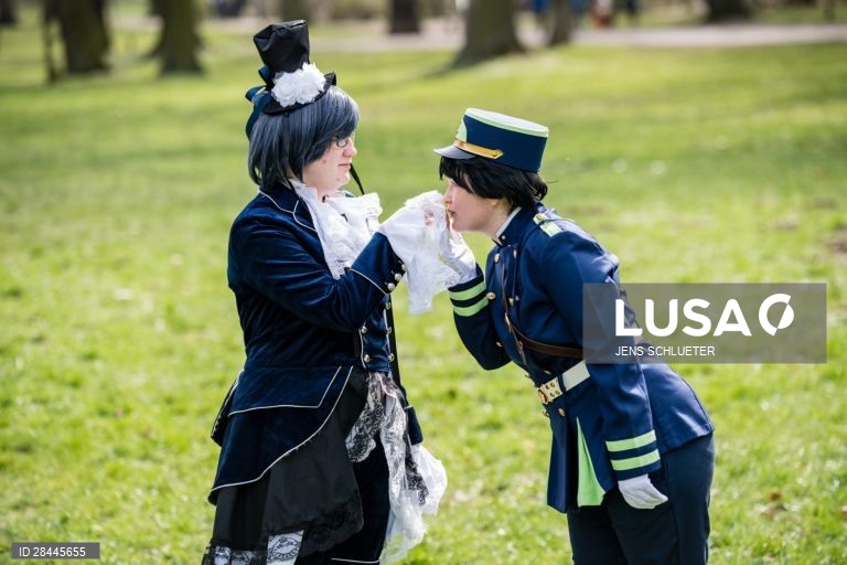 Cosplayer em Leipzig na Alemanha.