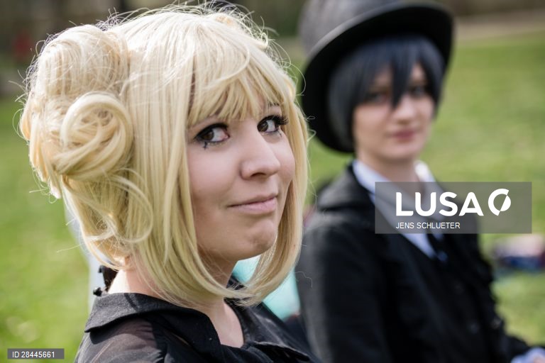 Cosplayer em Leipzig na Alemanha.
