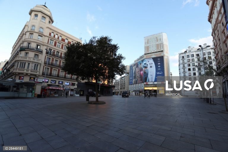 Início da semana em Madrid sob o medo do Covid-19