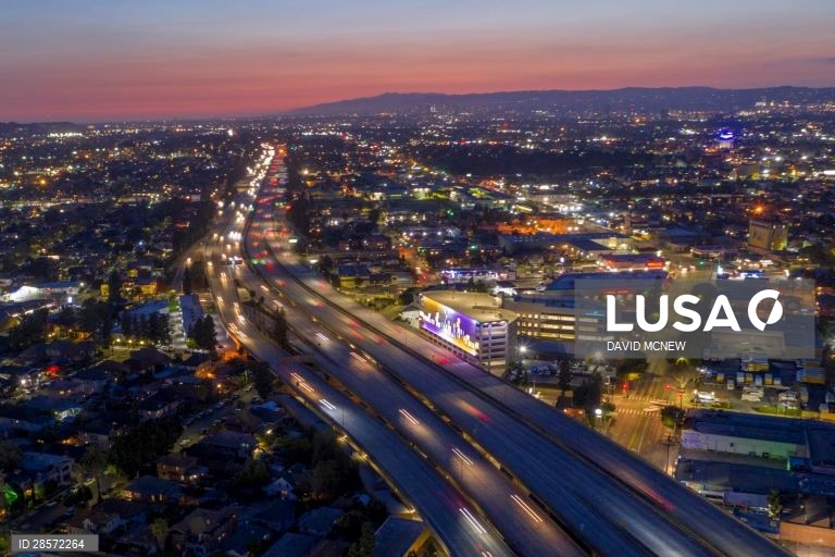 Imagens aéreas de Los Angeles