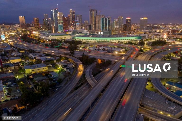 Imagens aéreas de Los Angeles