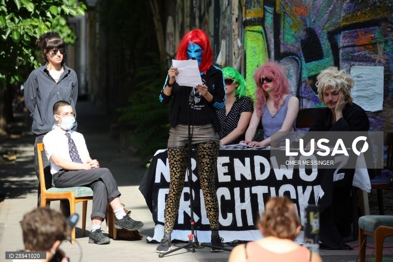 Protesto contra o desalojamento do "Liebig 34" em Berlim