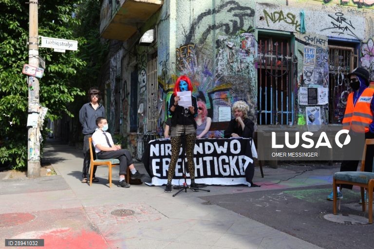 Protesto contra o desalojamento do "Liebig 34" em Berlim