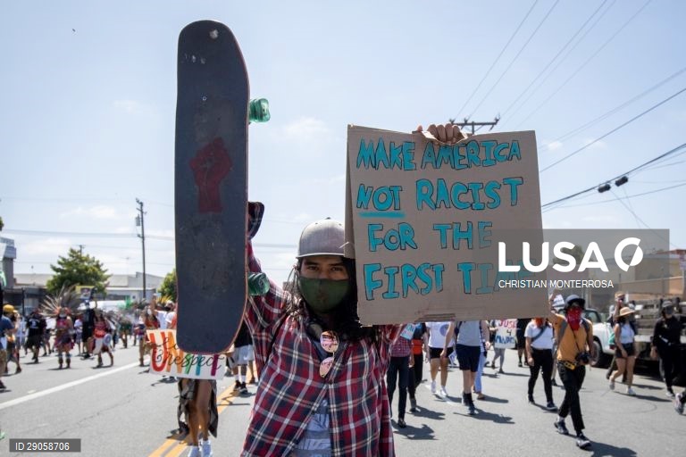 Protestos pela morte de Andres Guardado na Califórnia