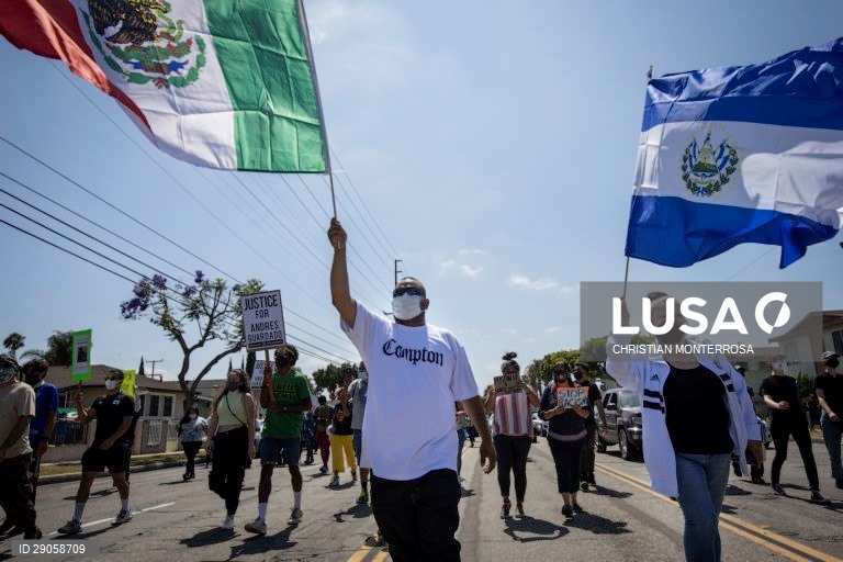 Protestos pela morte de Andres Guardado na Califórnia