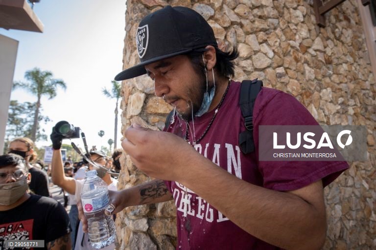 Protestos pela morte de Andres Guardado na Califórnia