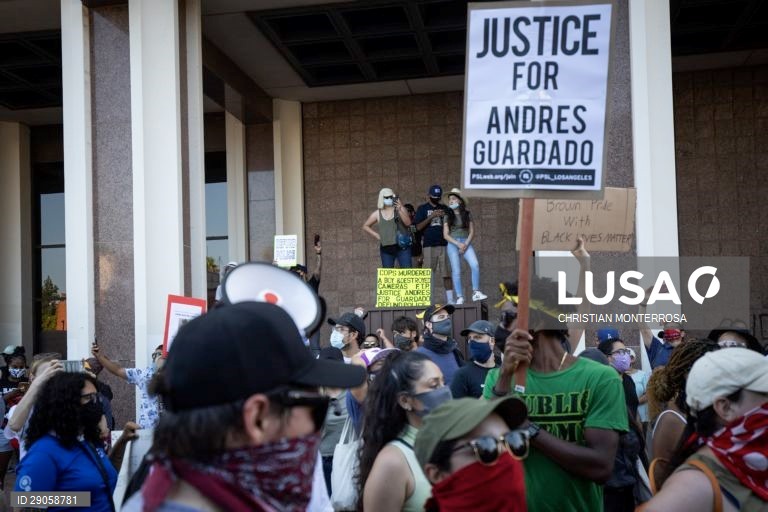 Protestos pela morte de Andres Guardado na Califórnia