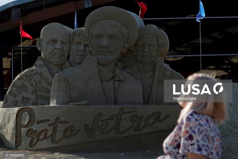 Letónia: Festival de Esculturas de Areia em Jelgava