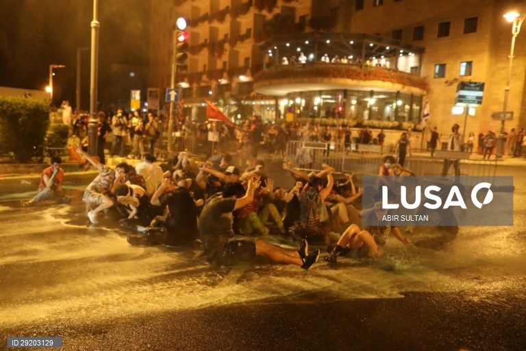 Protestos contra o primeiro-ministro israelita Benjamin Netanyahu 