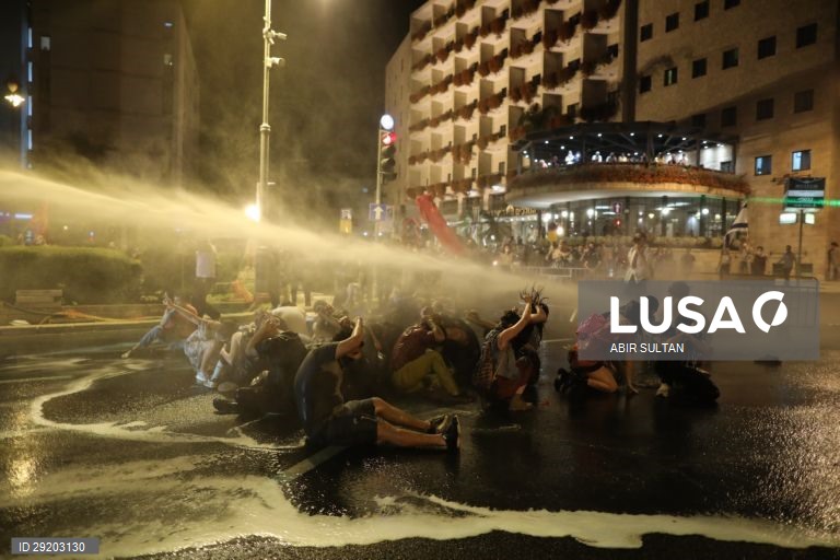 Protestos contra o primeiro-ministro israelita Benjamin Netanyahu 