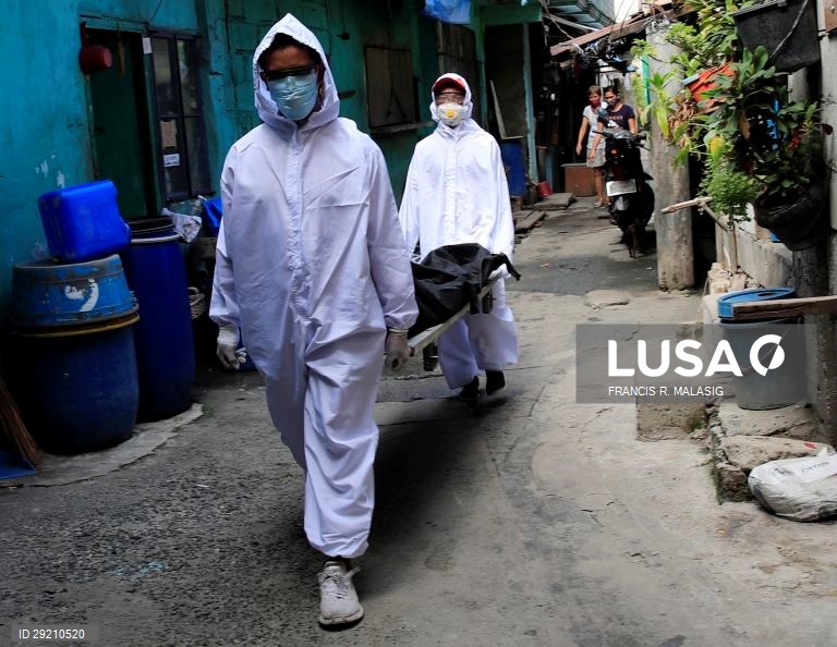 Novas infecções por coronavírus nas Filipinas